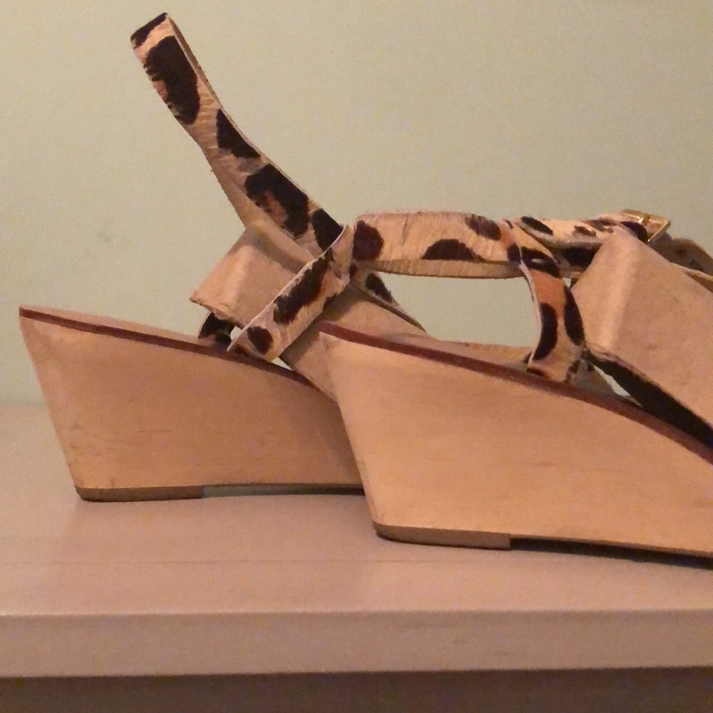 KATE SPADE - Animal Print Wedge Sandals - Picture 4 of 12